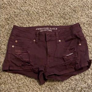 American Eagle Jean Shorts - Maroon - Size 6
